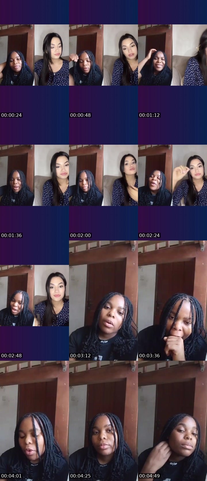 Contact-sheet preview of Vicky damsel's Liveme recording