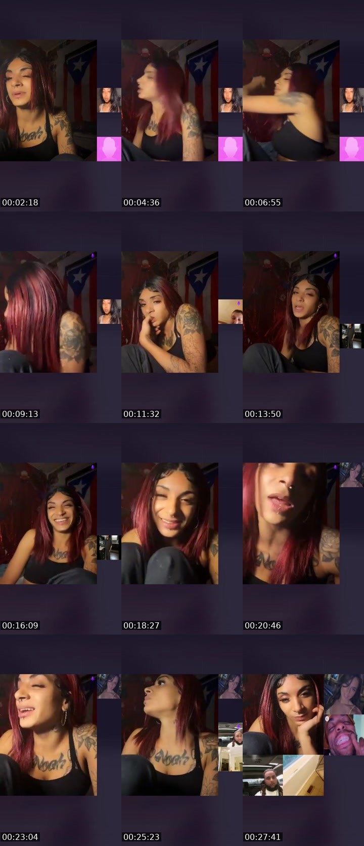 Contact-sheet preview of 💨ĐɆ₴₴łɆ฿₳฿ł🥂's Liveme recording
