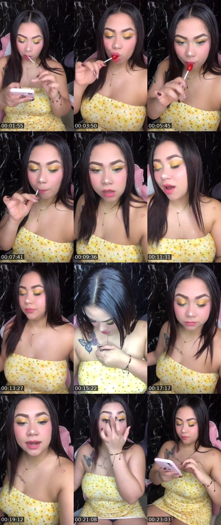 Contact-sheet preview of 🦋🐬sofi✰Lღ🦋🎭's Liveme recording