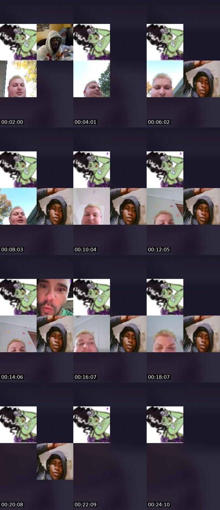 Contact-sheet preview of 🍄Vuduchiild17🍄's Liveme recording