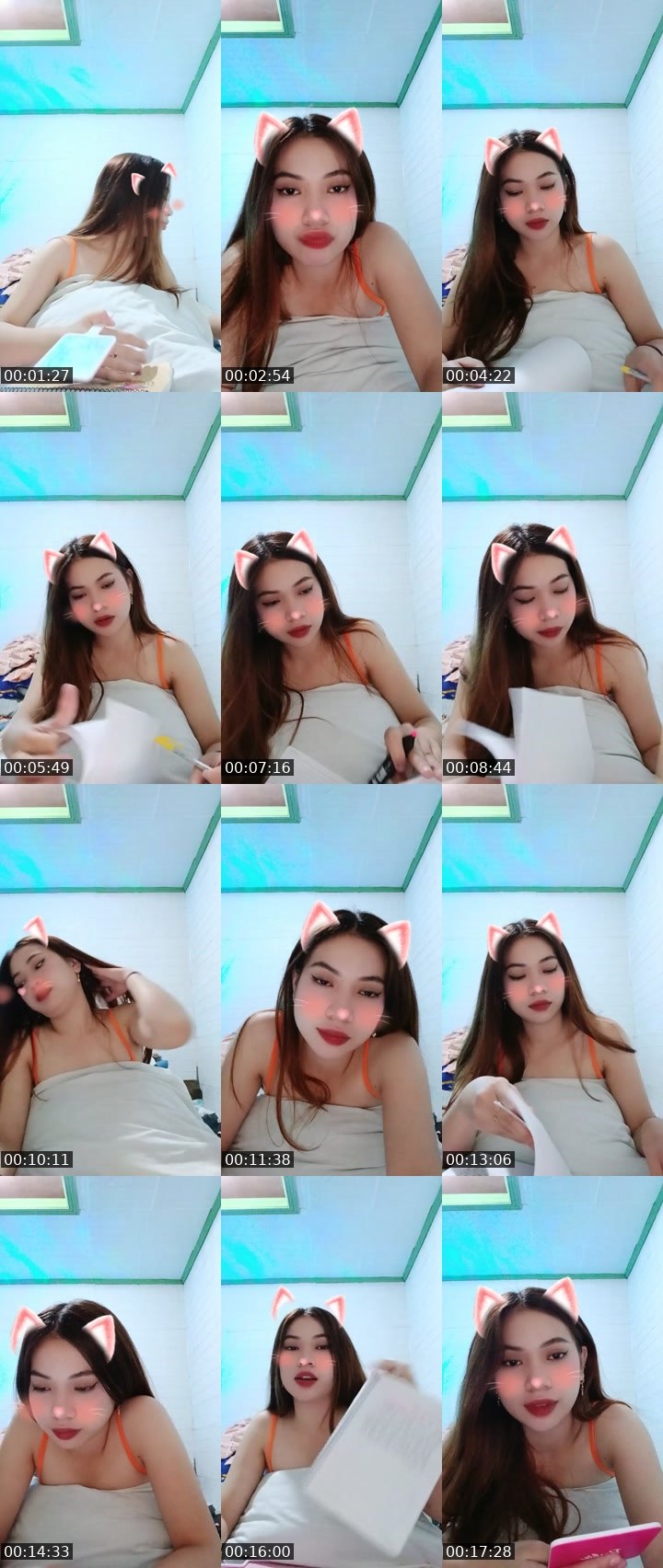 Contact-sheet preview of 𖤍👸Allie🍀's Liveme recording