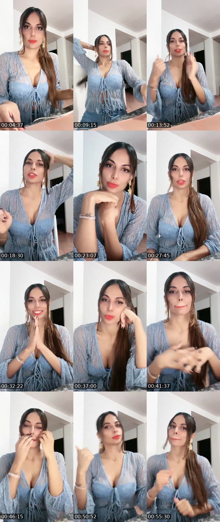 Contact-sheet preview of Maeva 🥂's Liveme recording