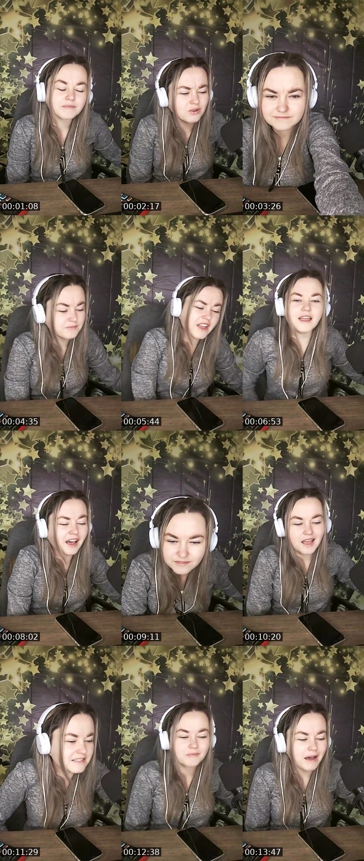 Contact-sheet preview of Валерия Лыкова's Liveme recording