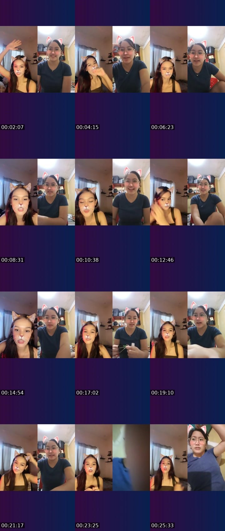 Contact-sheet preview of TA⃟🪽SAYURIIN's Liveme recording