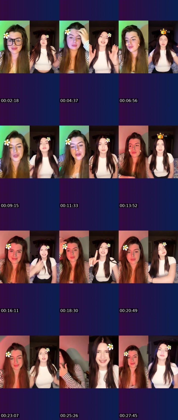 Contact-sheet preview of 🦋Nuvella🦋's Liveme recording