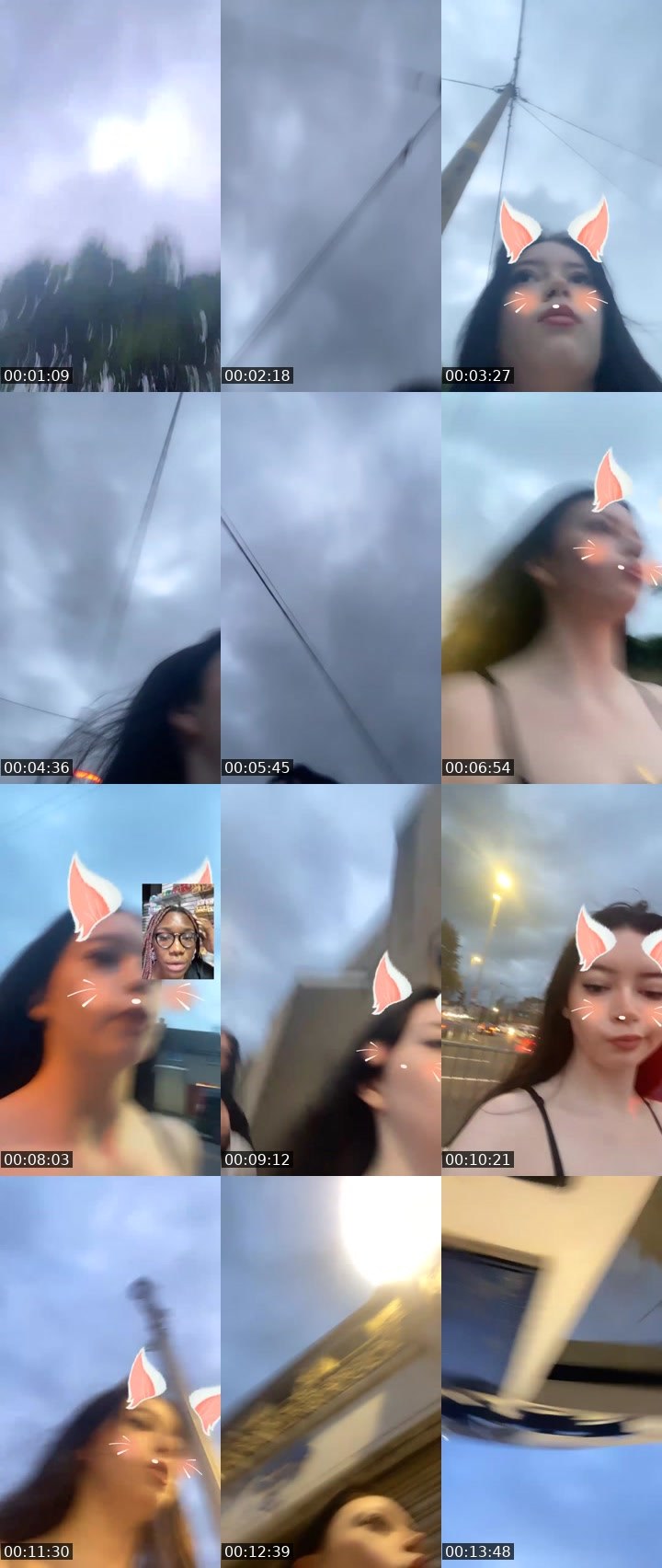 Contact-sheet preview of Kourtney42o's Liveme recording