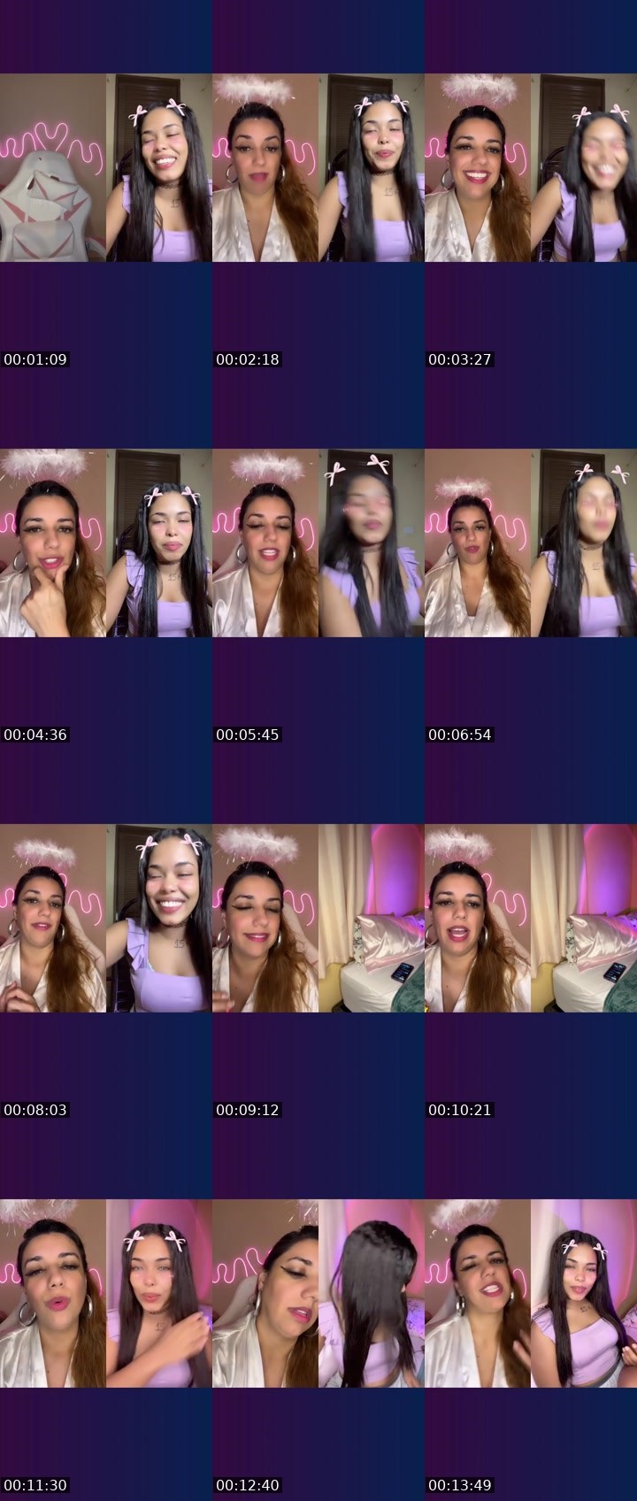 Contact-sheet preview of Line Ribeiro 😎's Liveme recording