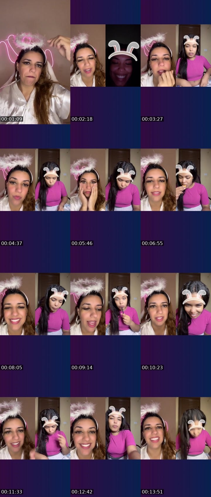 Contact-sheet preview of Line Ribeiro 😎's Liveme recording