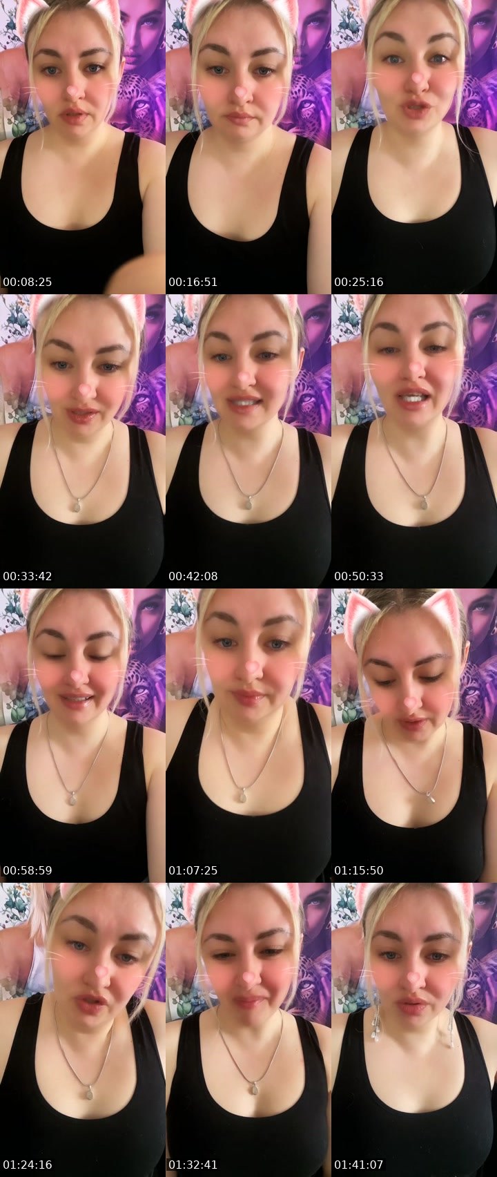 Contact-sheet preview of ✰⌖Svetti🦁's Liveme recording