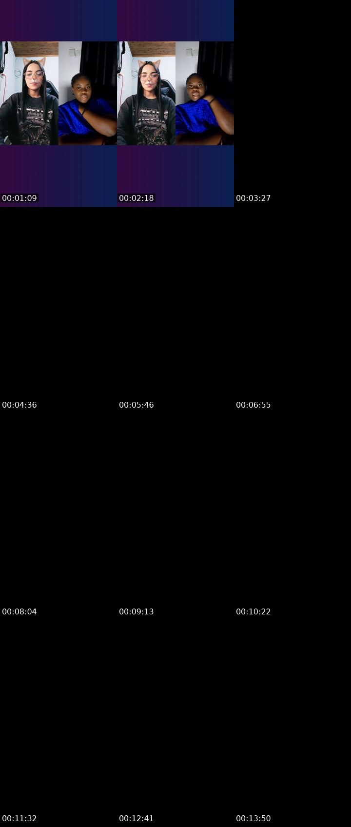 Contact-sheet preview of 🌐 CORA🖤🐼ZON's Liveme recording
