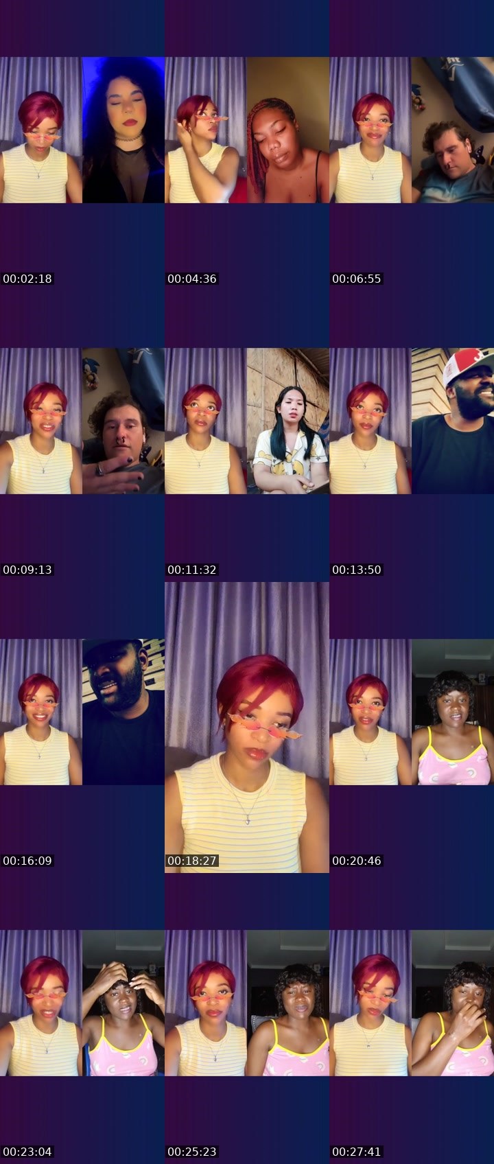 Contact-sheet preview of 🏦NUCHI💸🎨's Liveme recording