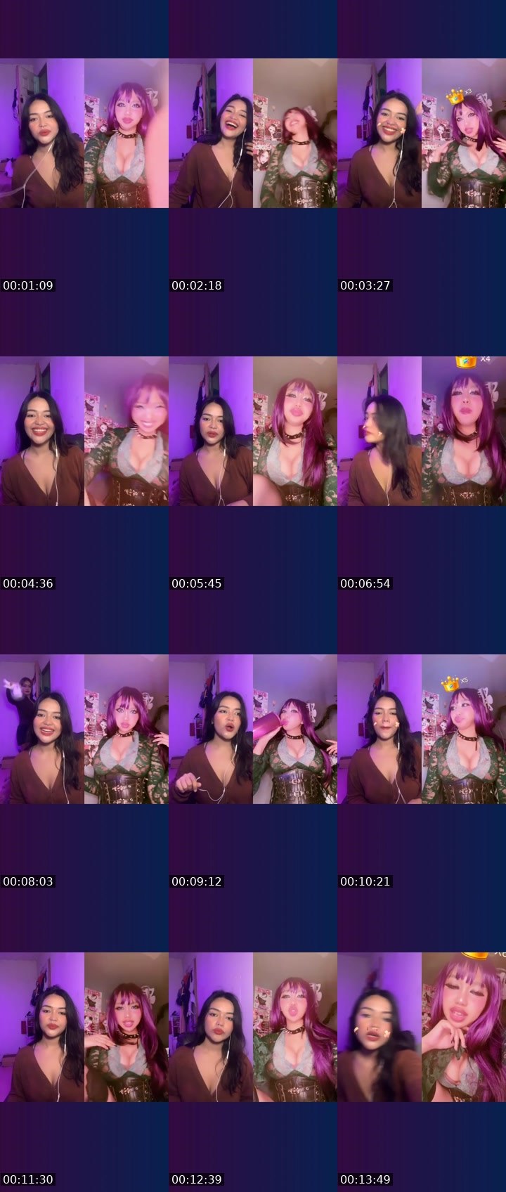 Contact-sheet preview of 👸🏻Eve 🦄's Liveme recording