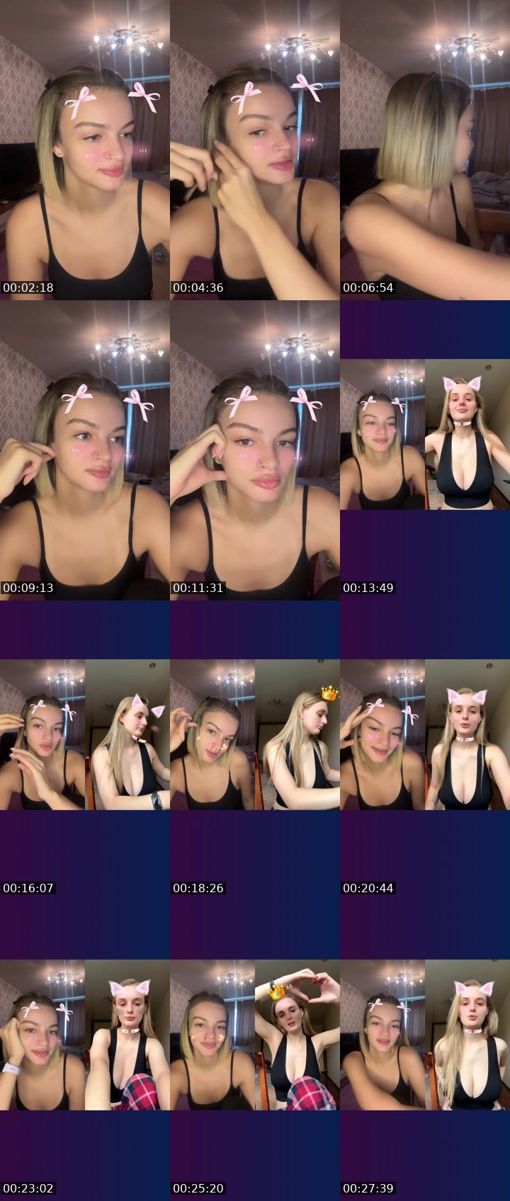 Contact-sheet preview of Ulyana🐰🩷's Liveme recording