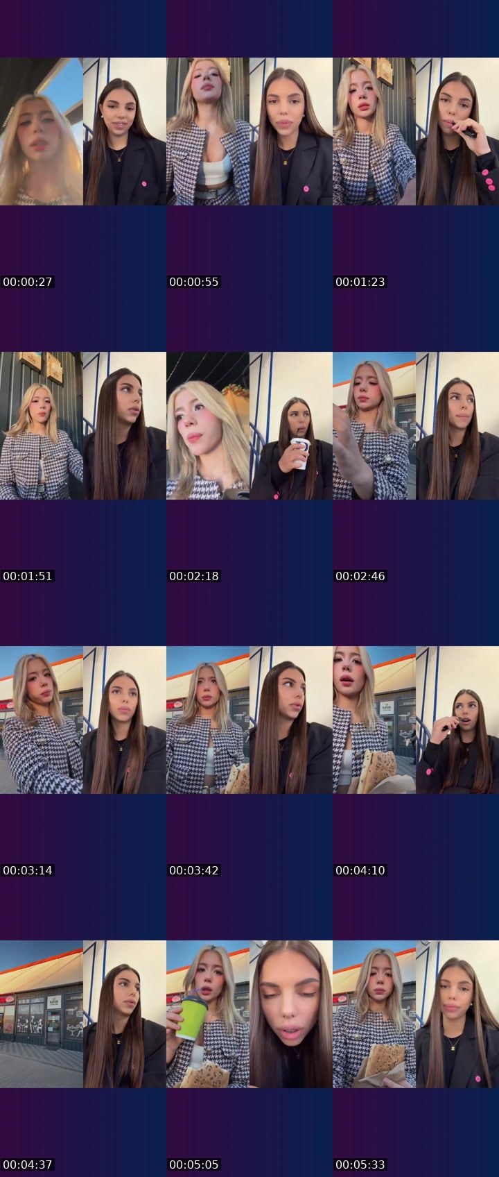 Contact-sheet preview of Elvii's Liveme recording