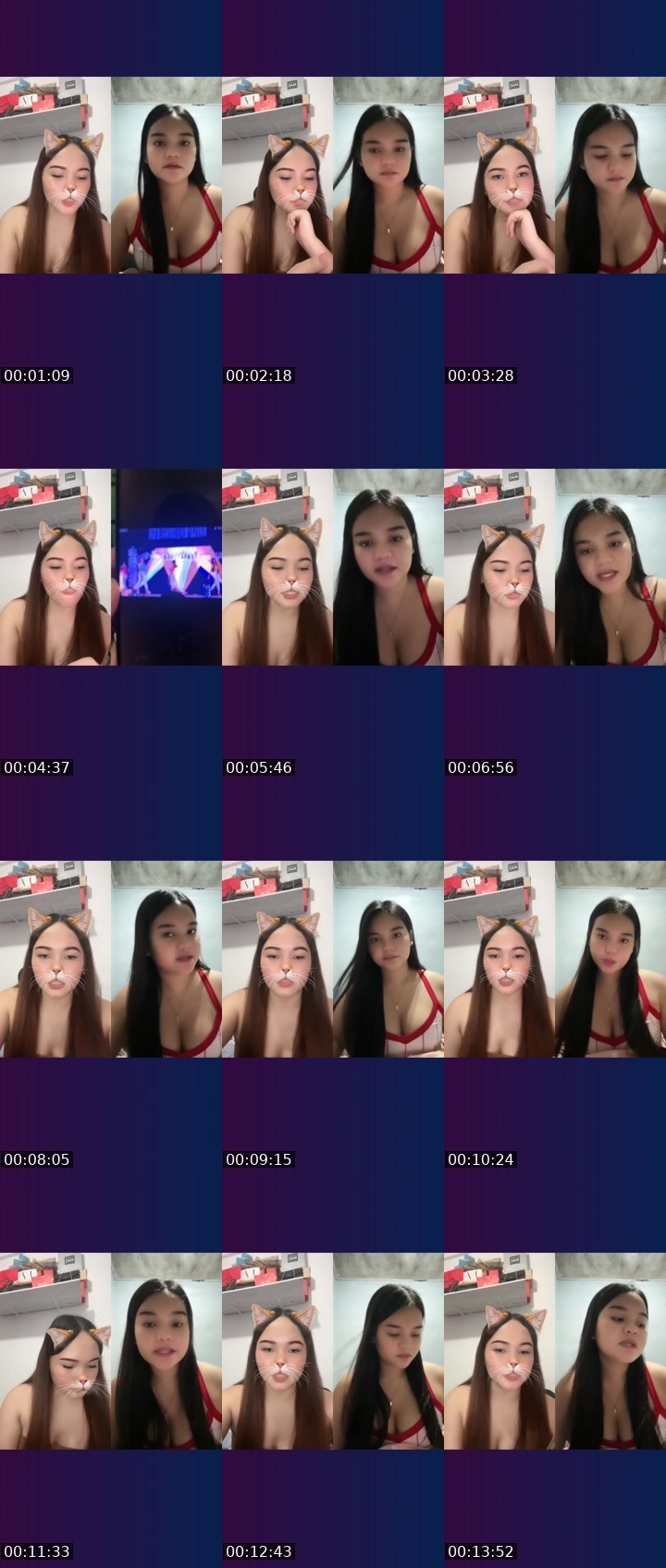 Contact-sheet preview of 👸🏼 🍀 Kirsten📚♾️'s Liveme recording