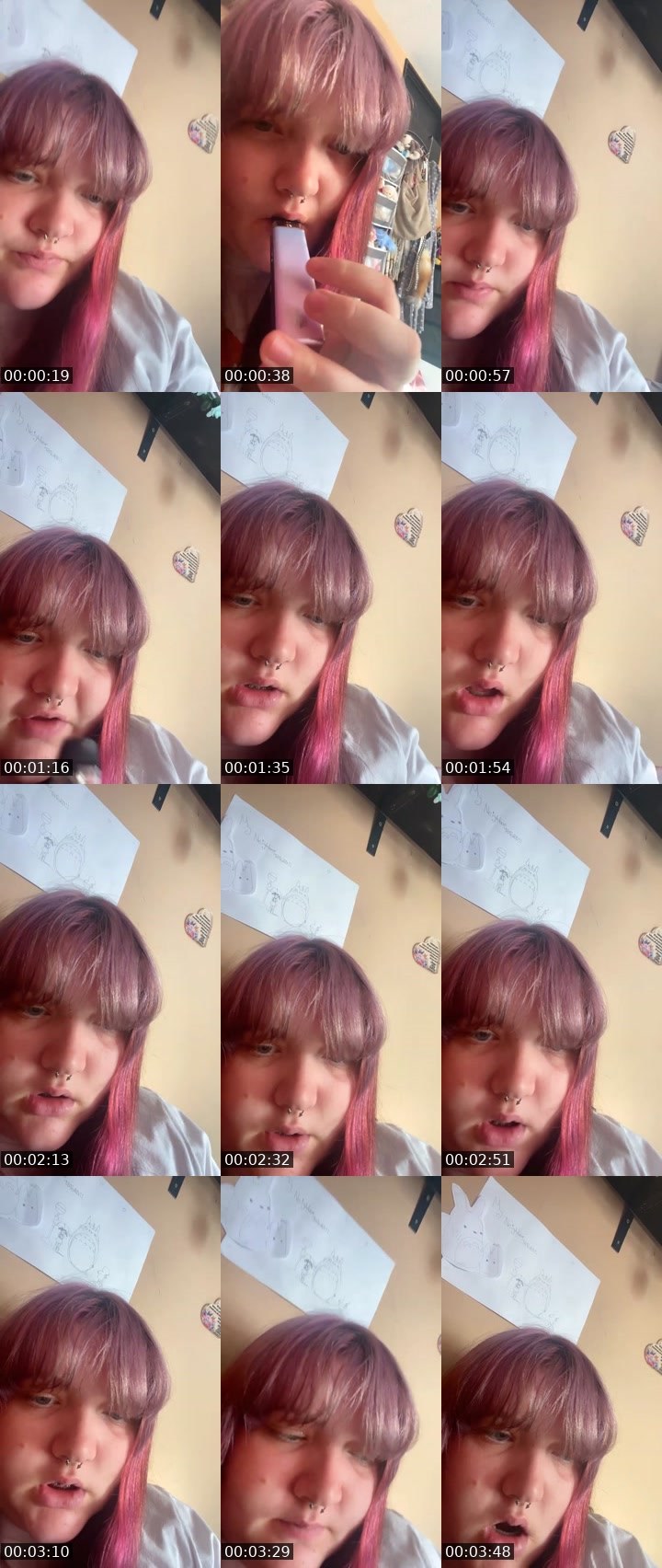 Contact-sheet preview of MiiNtXh's Liveme recording