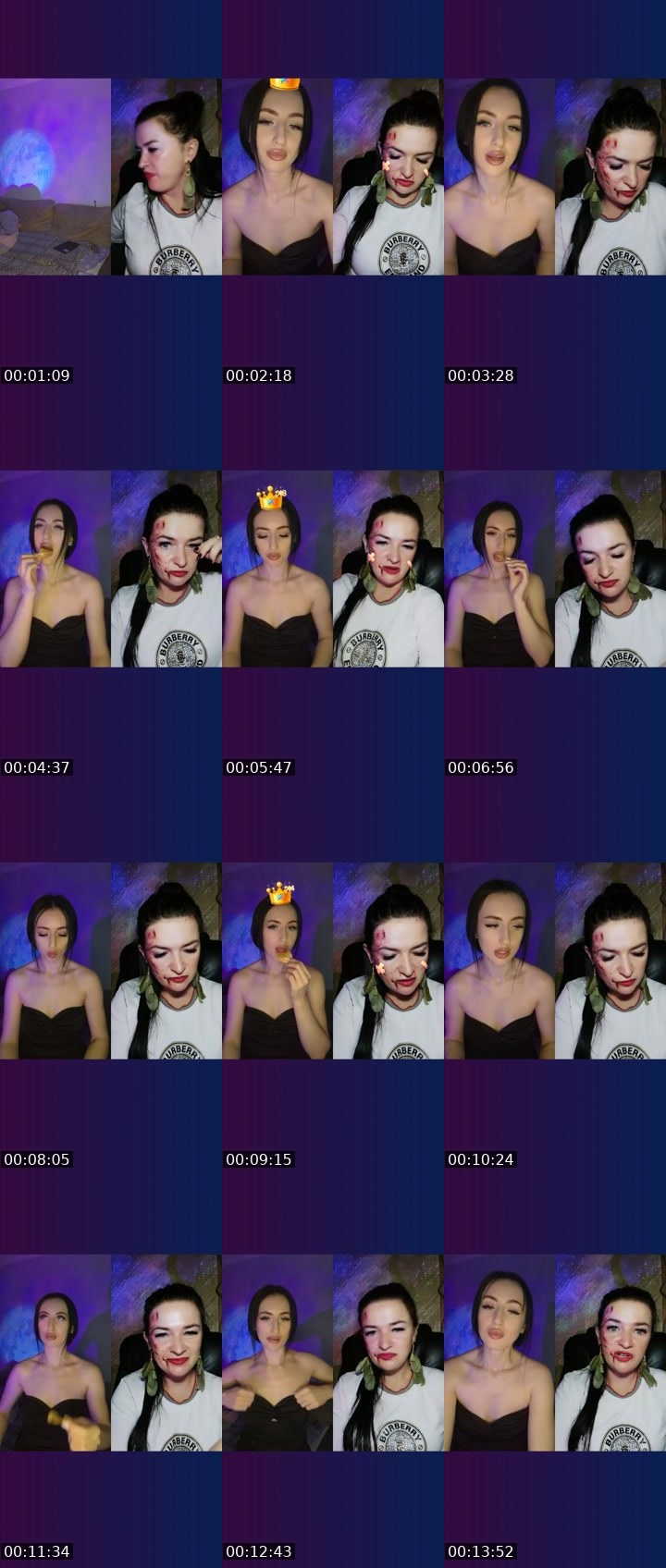 Contact-sheet preview of 🌸MARUsIA💯's Liveme recording