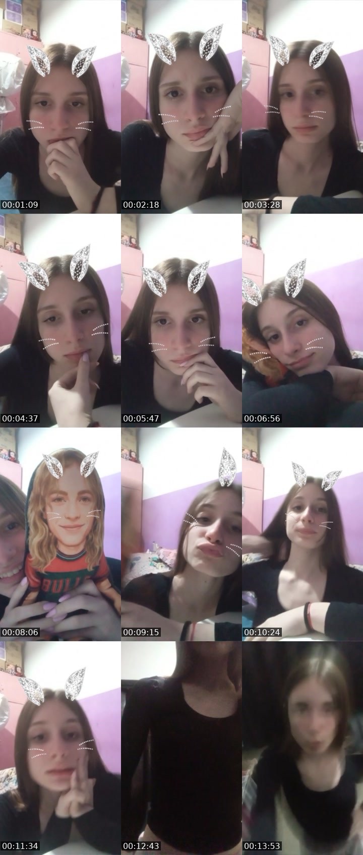 Contact-sheet preview of belynn 🌸's Liveme recording