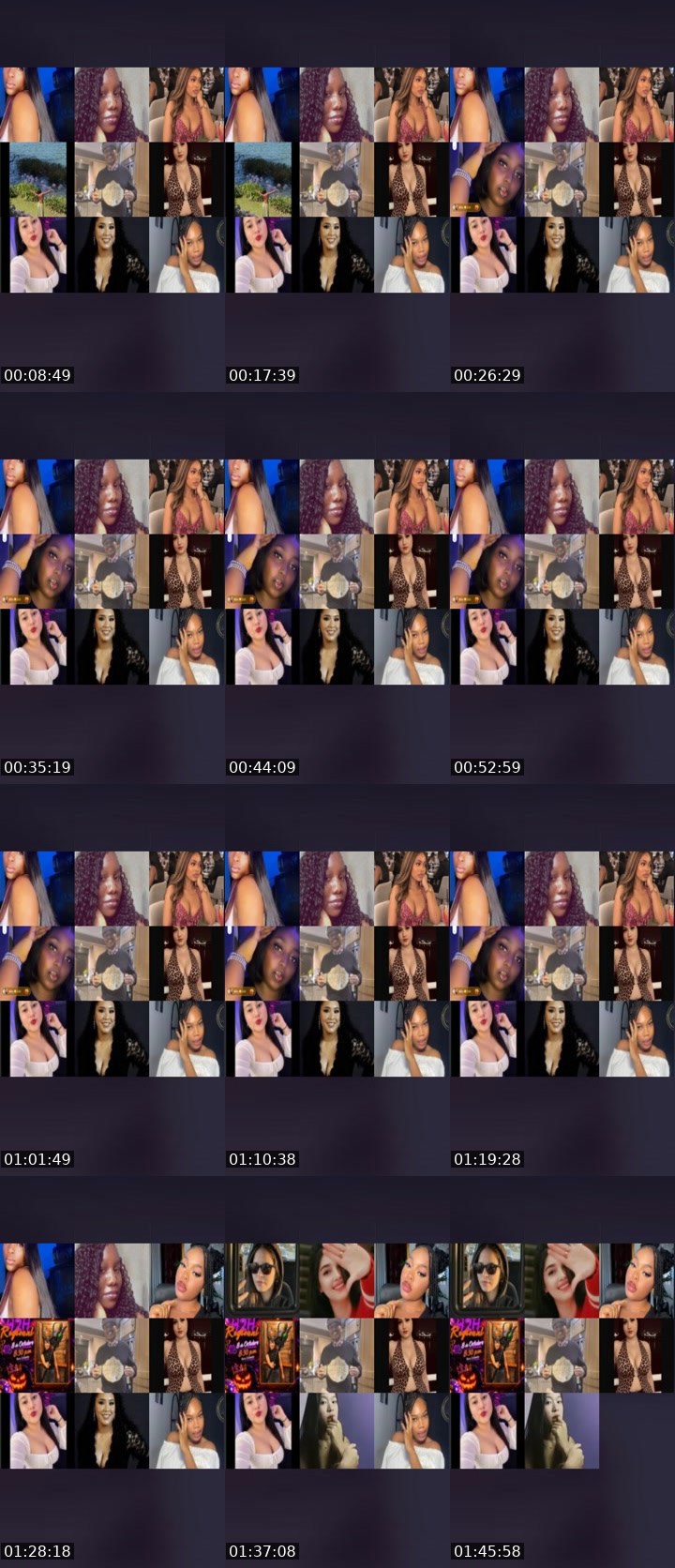 Contact-sheet preview of Eddie Kane 49's Liveme recording