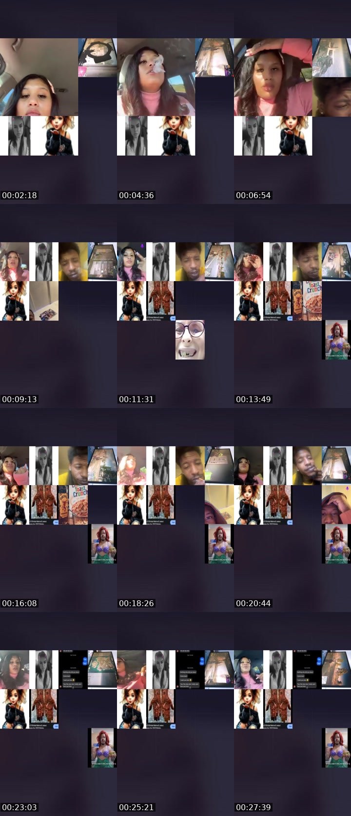 Contact-sheet preview of ANGIE🥀💢's Liveme recording