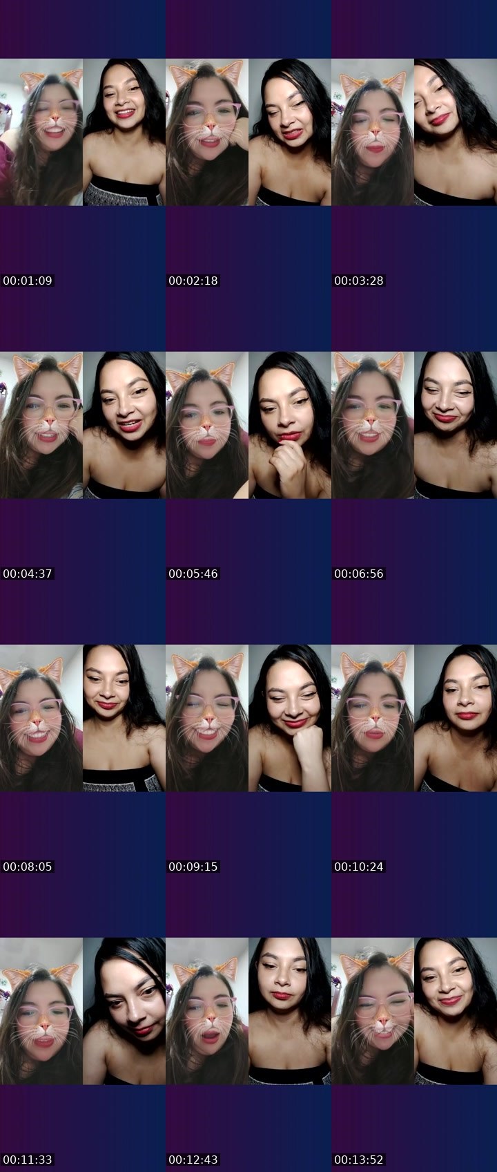 Contact-sheet preview of 🪐Angela🧁🔥's Liveme recording