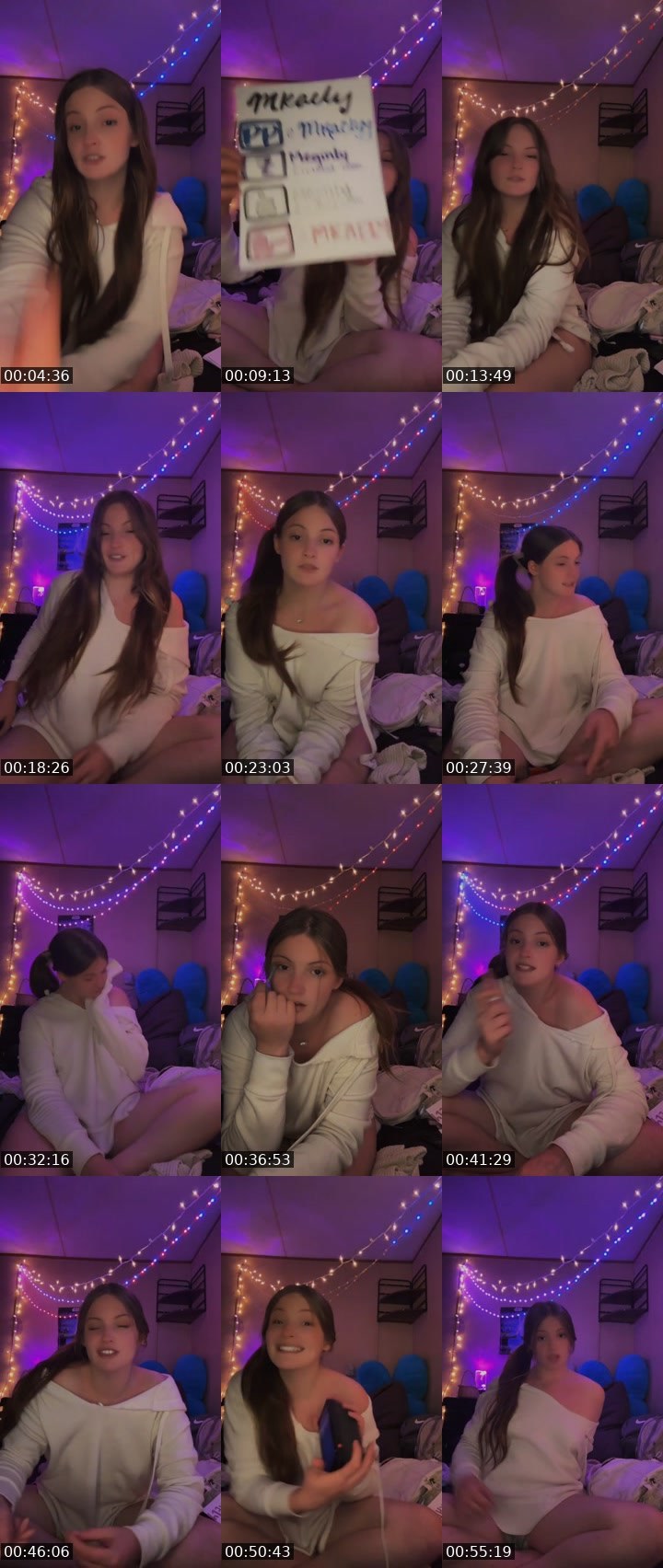 Contact-sheet preview of MKAELY's Liveme recording