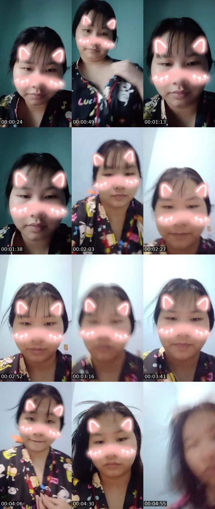 Contact-sheet preview of pon219's Liveme recording