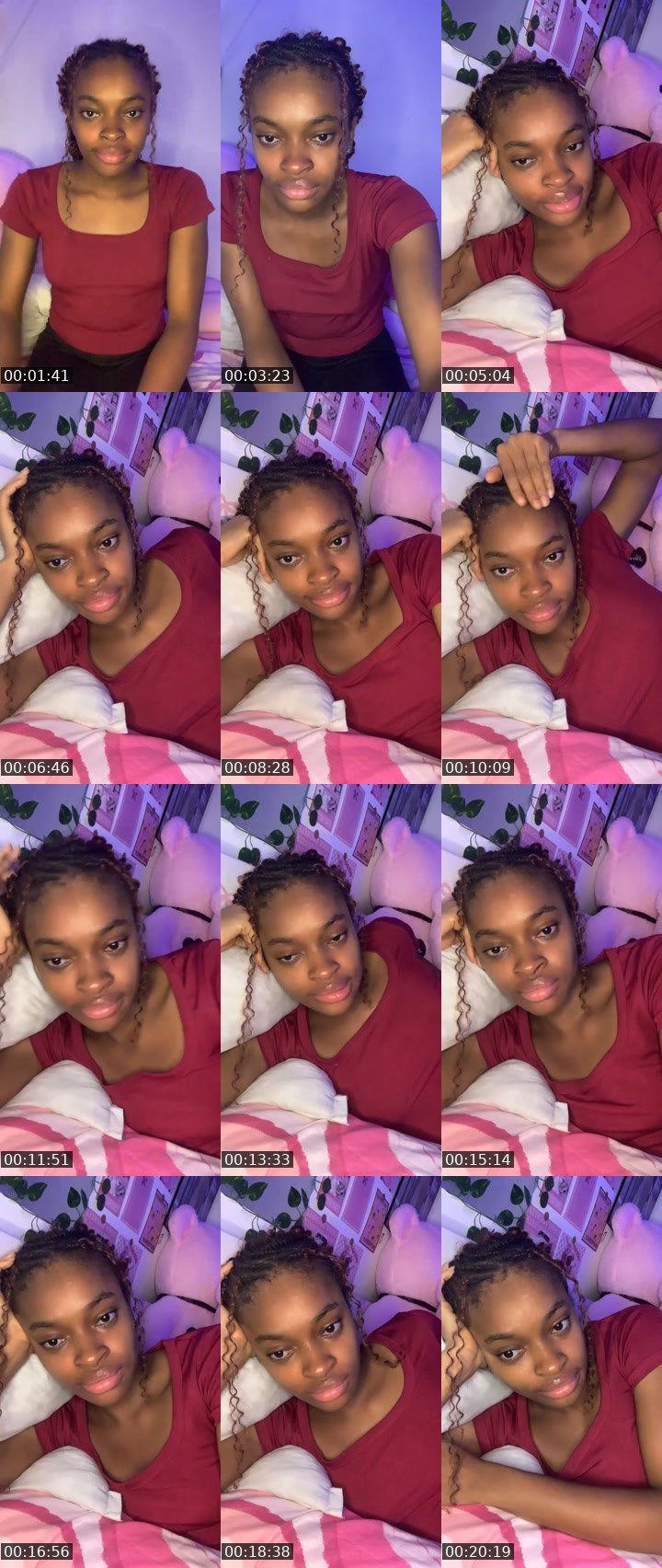 Contact-sheet preview of Creamy💗's Liveme recording