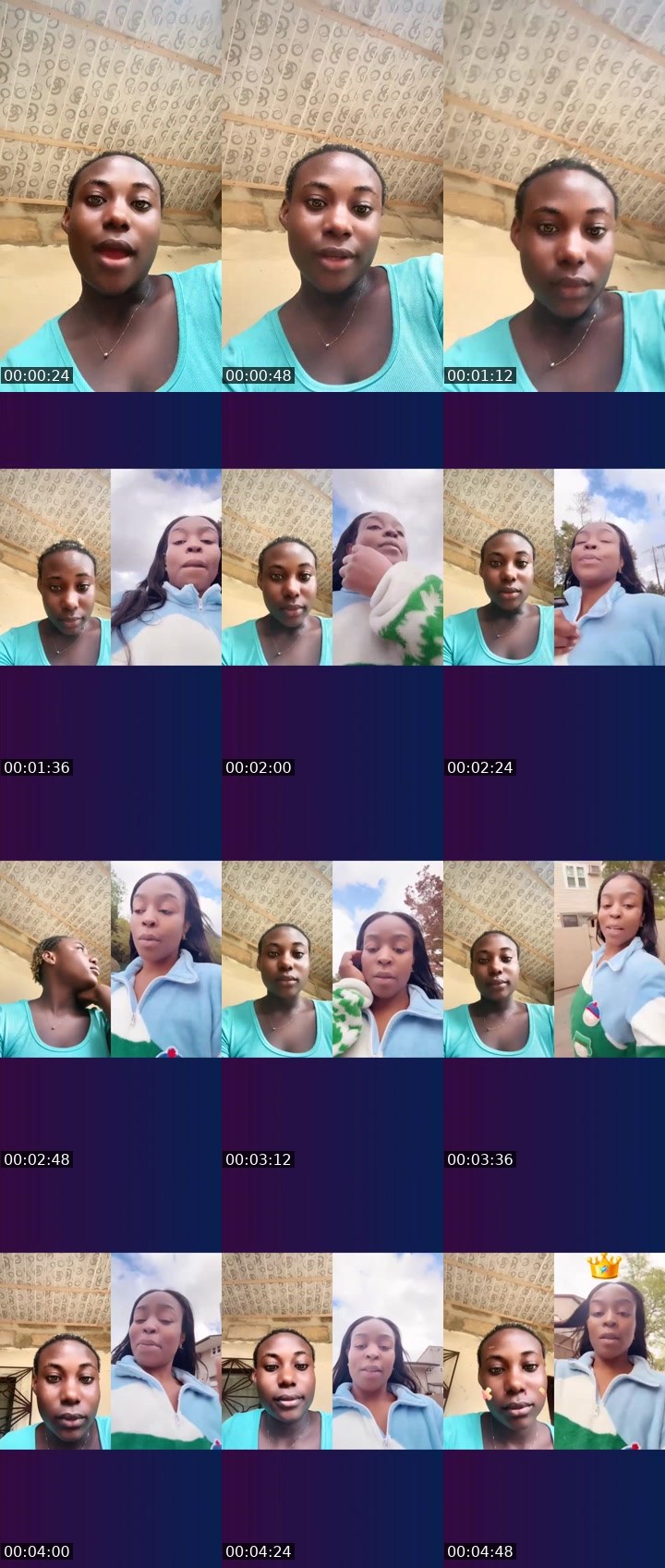 Contact-sheet preview of 🦉⃤ queen 🥹❤️Ž⃤Ť⃤'s Liveme recording