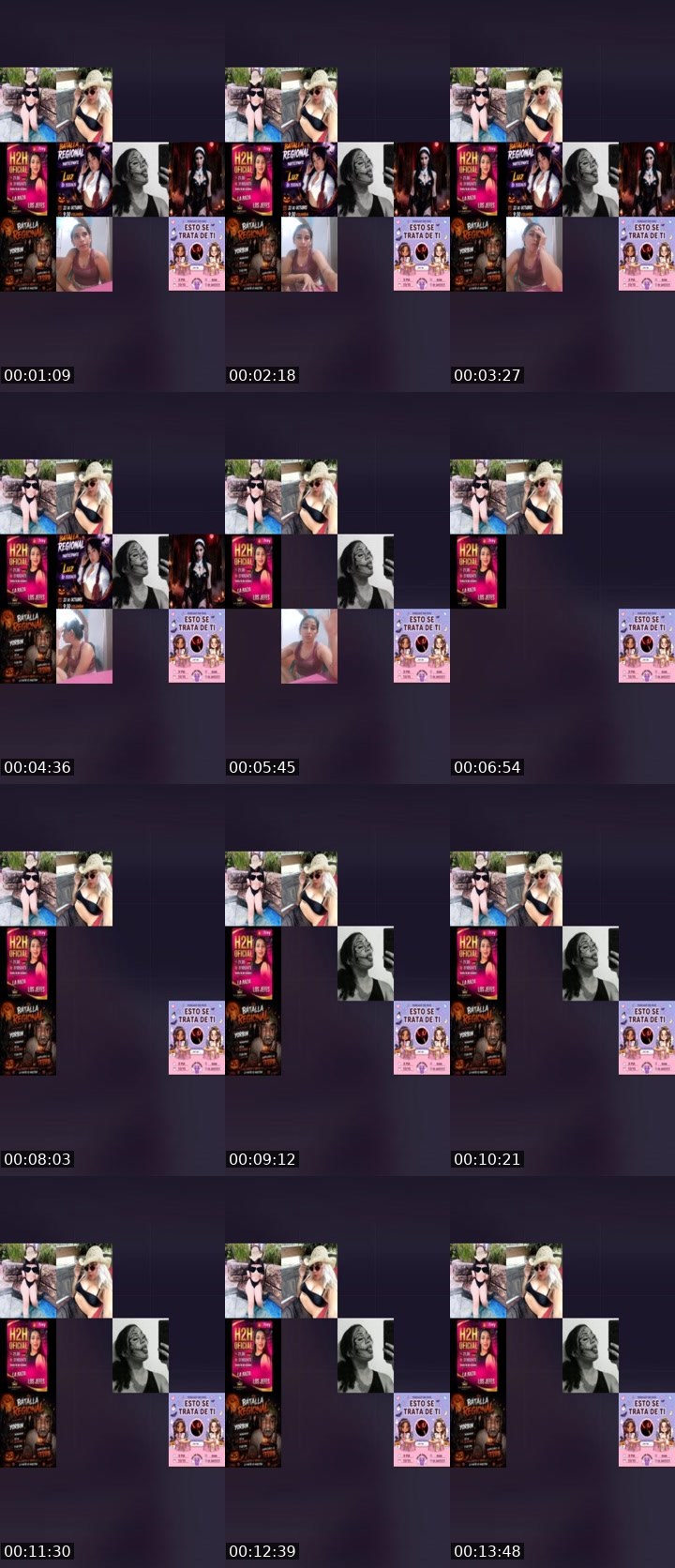 Contact-sheet preview of 👑⃤ Danielita🐰's Liveme recording