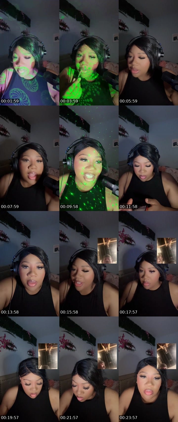 Contact-sheet preview of BeeBee🐝's Liveme recording