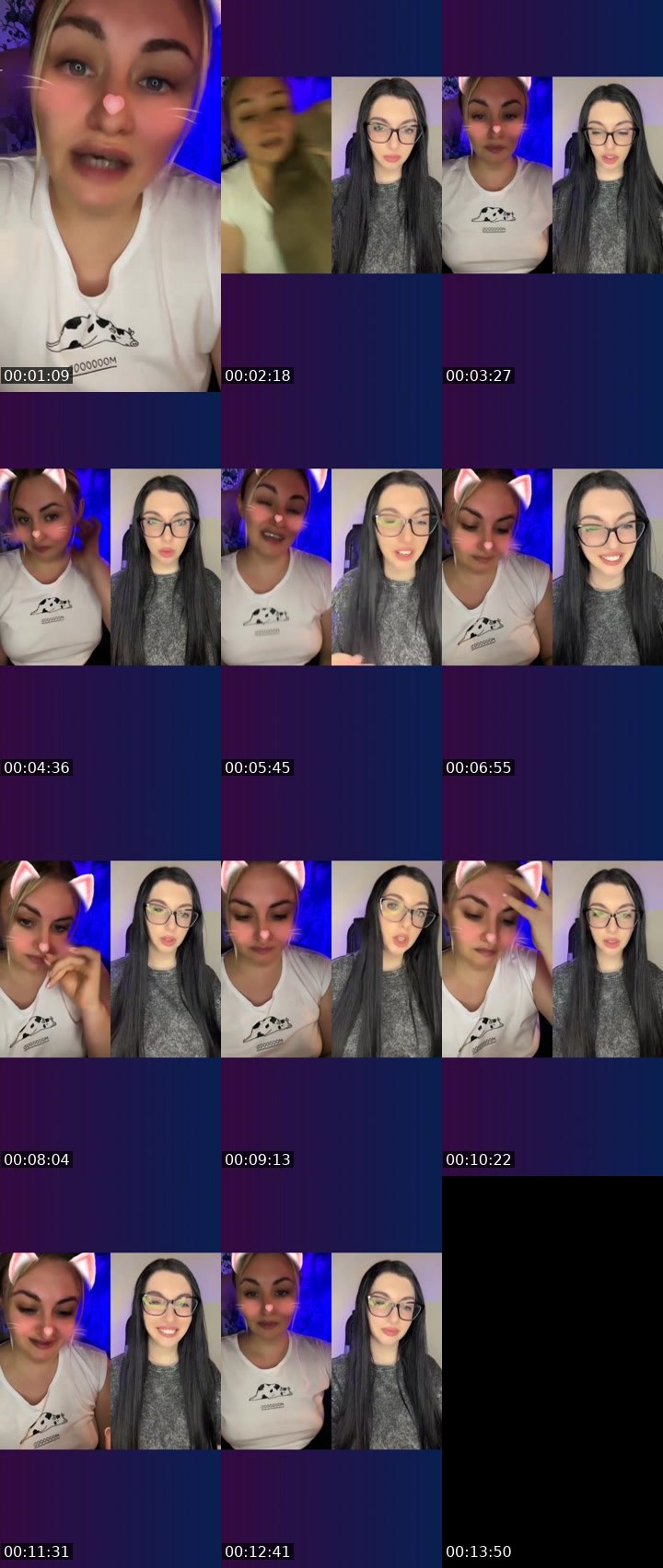 Contact-sheet preview of ✰⌖Svetti🦁's Liveme recording