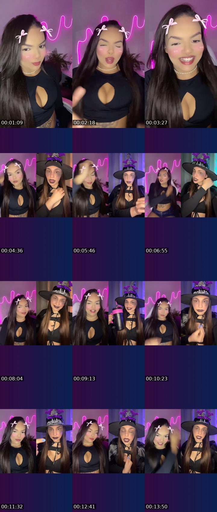 Contact-sheet preview of ⌲ baby angel 🧚🏽's Liveme recording