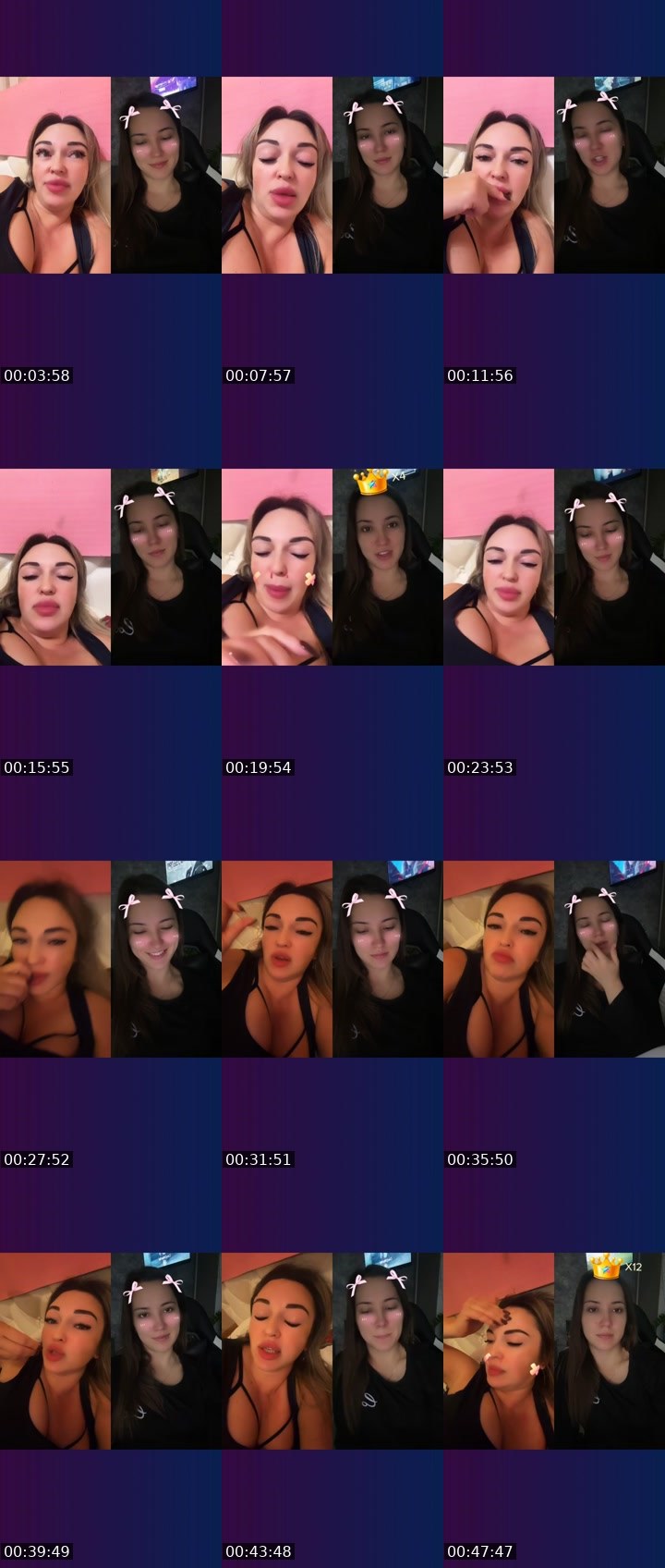Contact-sheet preview of 𝙑𝙞𝙠𝙪𝙨𝙞𝙠💚's Liveme recording