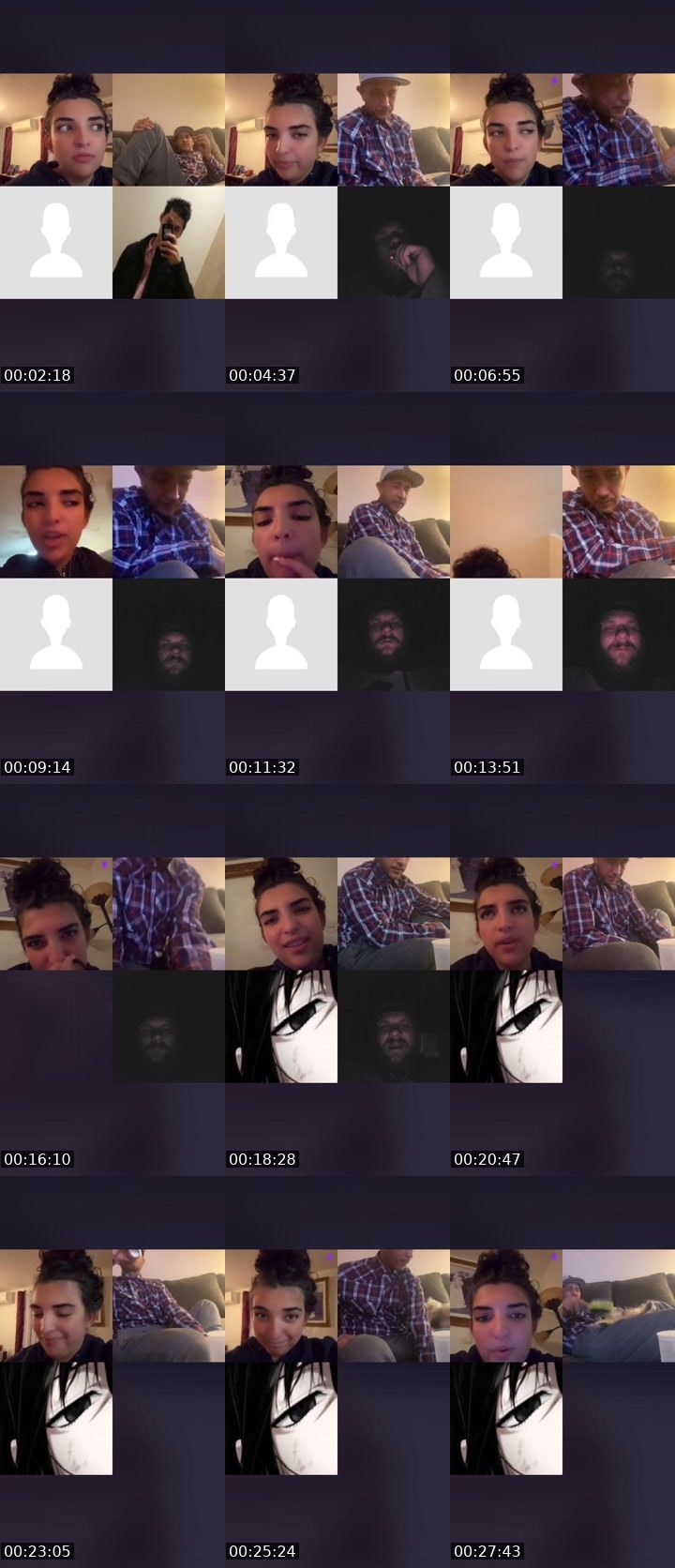 Contact-sheet preview of ROSALINA🌹💕's Liveme recording