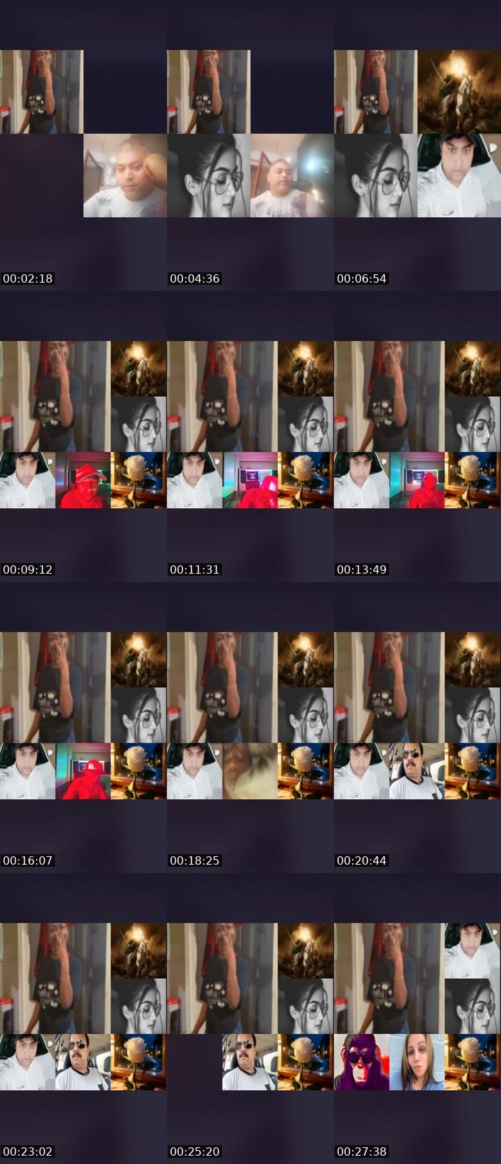 Contact-sheet preview of Sexy J!!'s Liveme recording