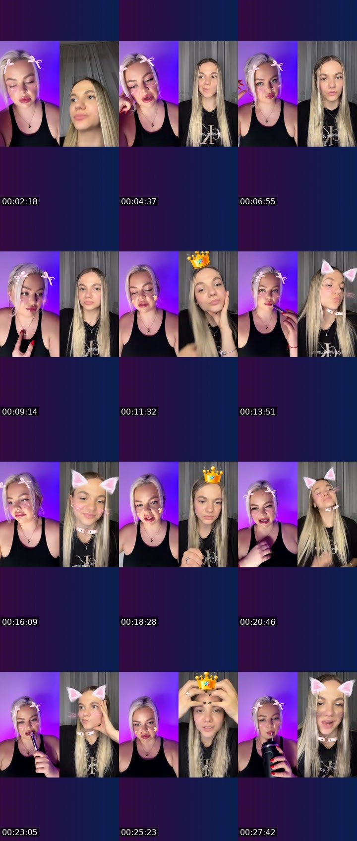 Contact-sheet preview of ℄𓆩👑⃤𝙉Ø𝟭⃤👑𓆪's Liveme recording