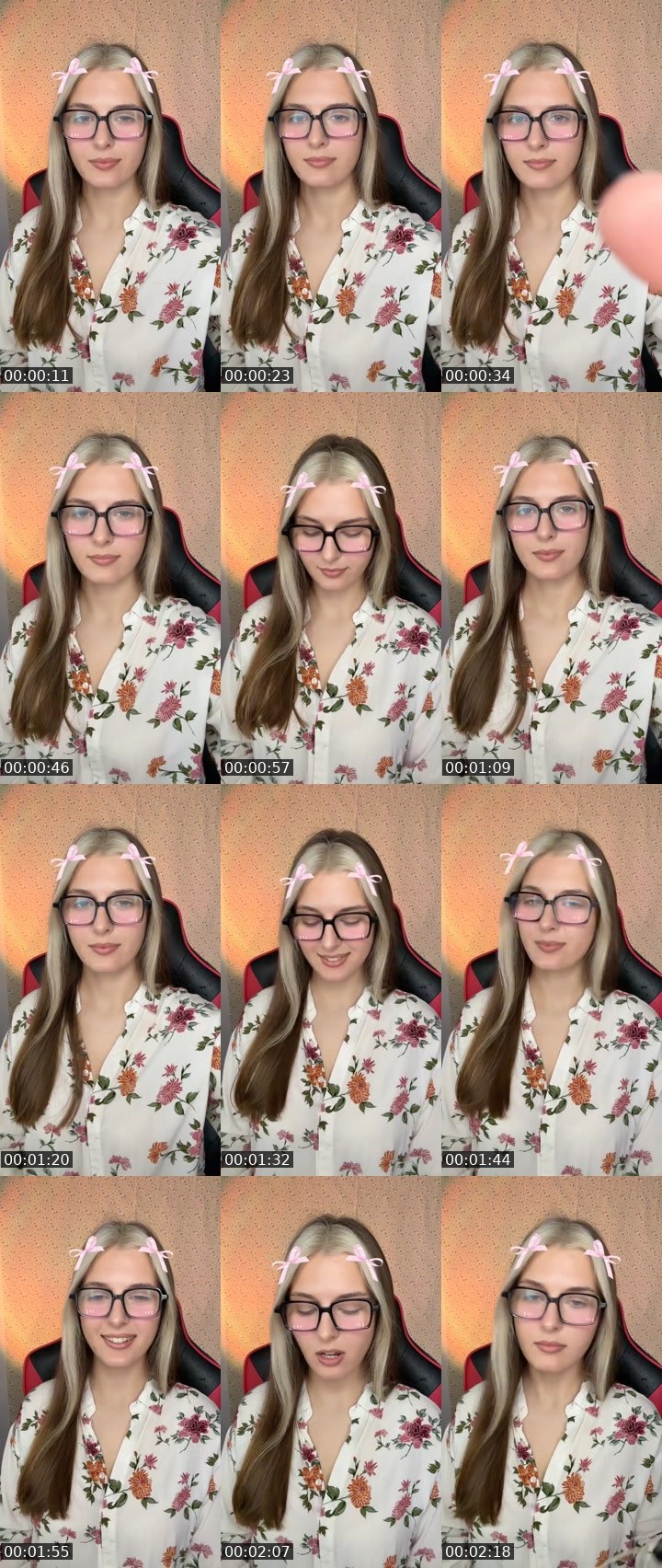 Contact-sheet preview of Yana🤓's Liveme recording