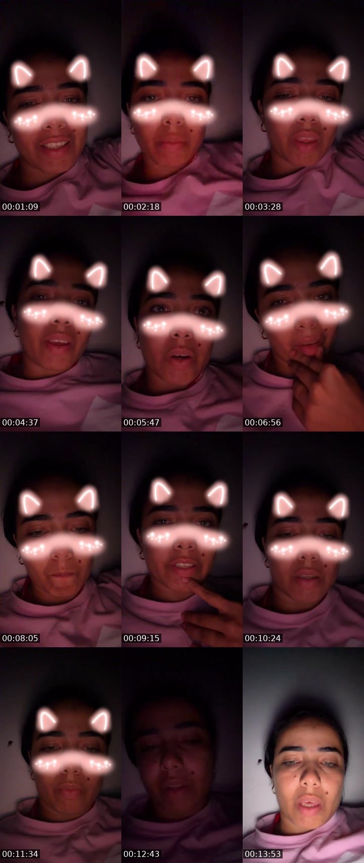 Contact-sheet preview of Caramelita's Liveme recording