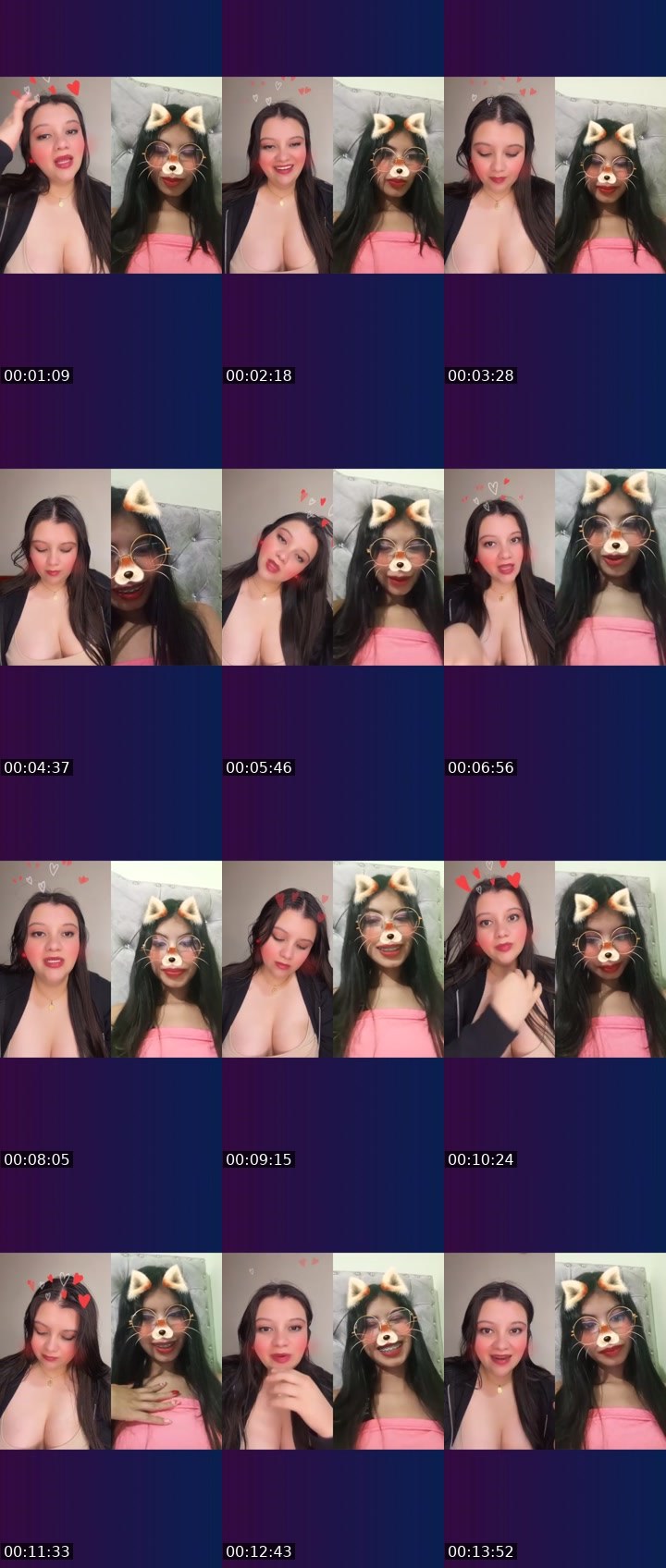 Contact-sheet preview of 🌸Melocotón's Liveme recording