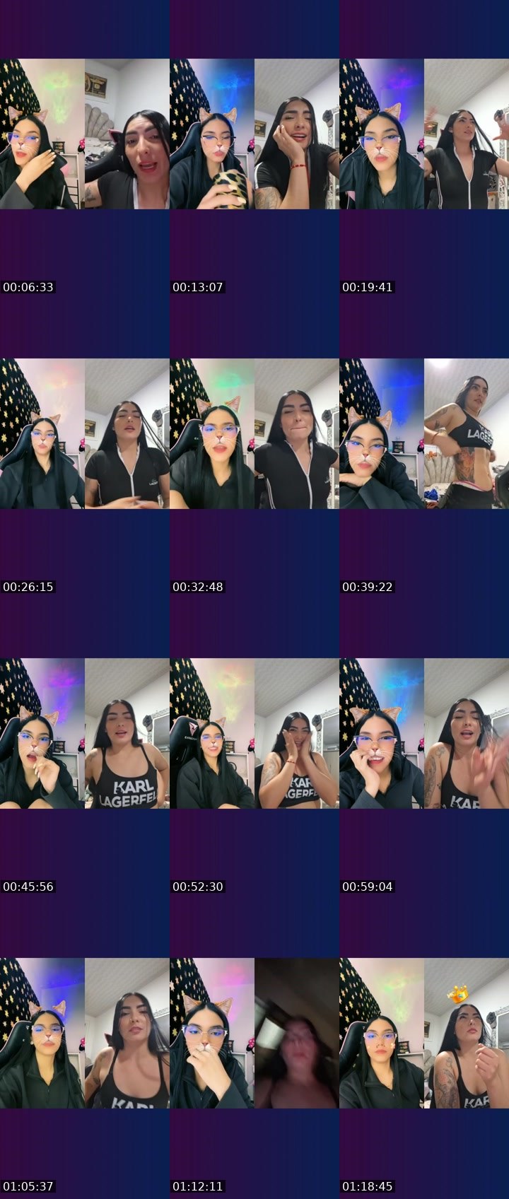 Contact-sheet preview of ✨🌖𝐆É𝐍𝐎𝐕𝐀🩷's Liveme recording