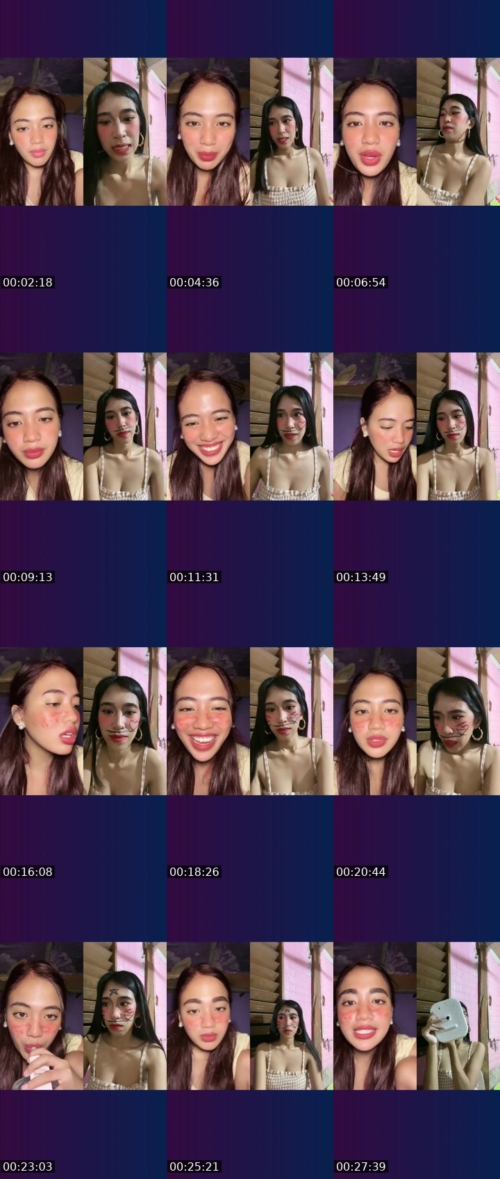 Contact-sheet preview of 1.8k crea🧜‍♀️'s Liveme recording