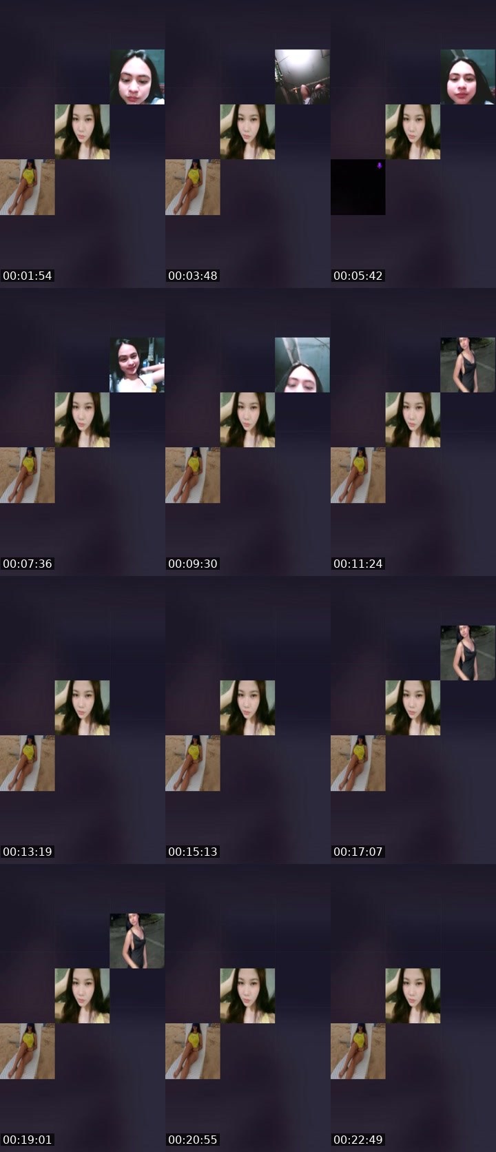 Contact-sheet preview of TA⃟🪽ashie's Liveme recording