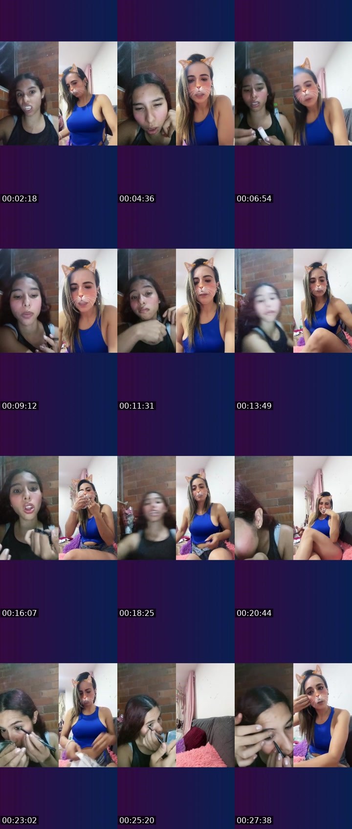 Contact-sheet preview of 🌐Venenosa🐍🧸's Liveme recording