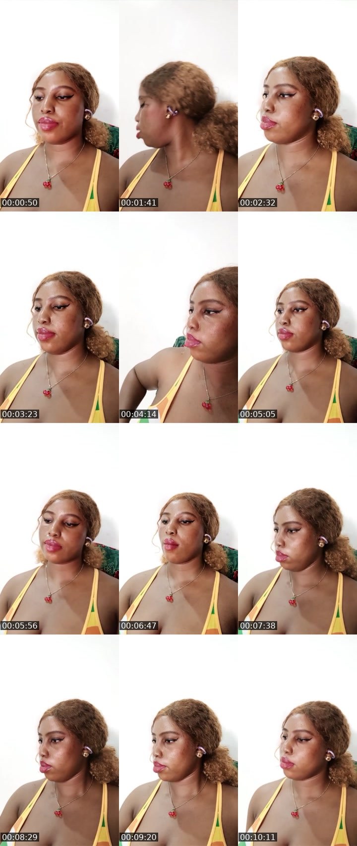 Contact-sheet preview of Caramel 🏦's Liveme recording