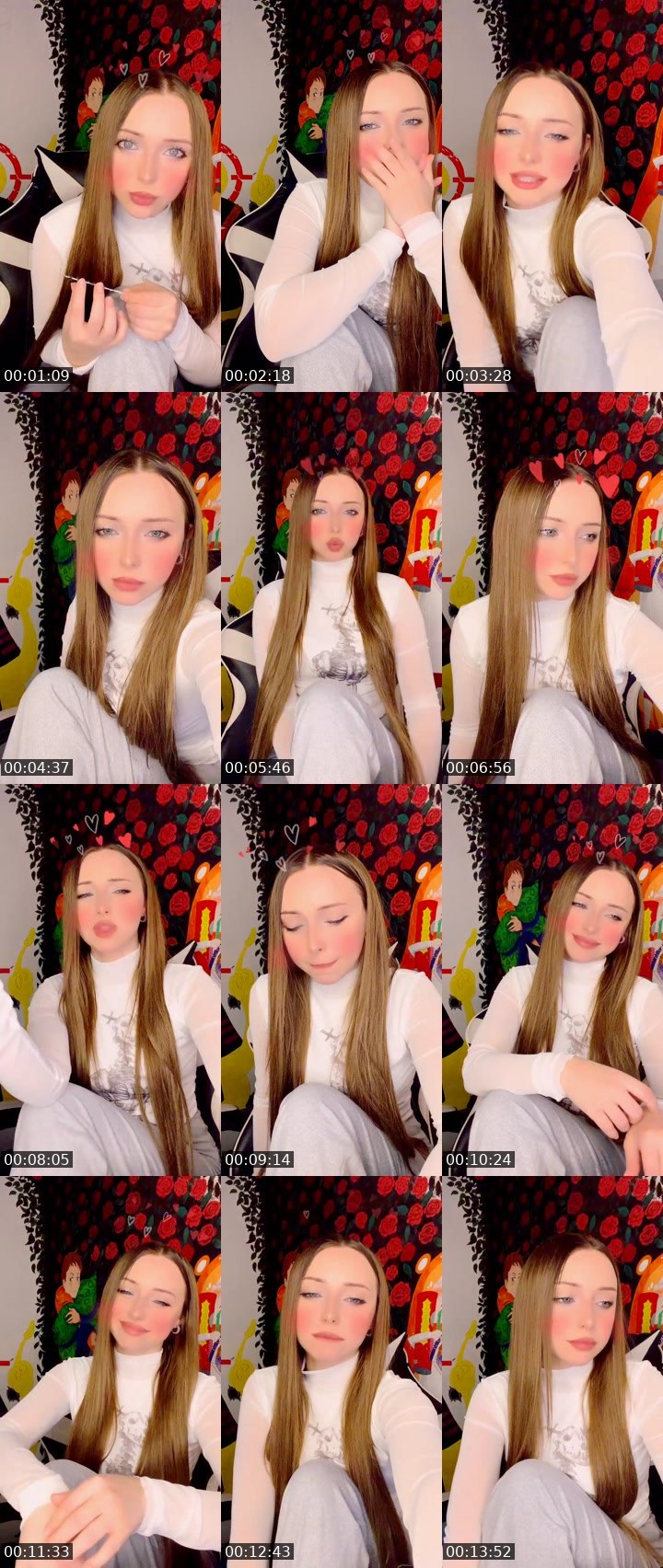 Contact-sheet preview of ᴋɪꜱꜱ🇰🇿ᴅɪᴅɪꜱʜᴋᴀ's Liveme recording