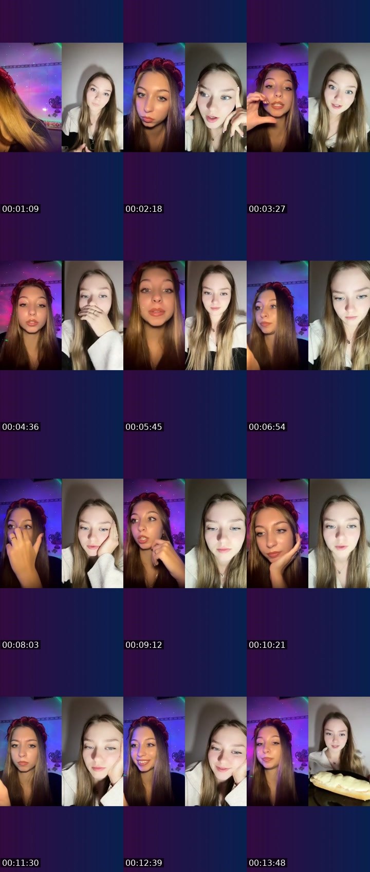 Contact-sheet preview of _🇧🇪Rapunzel🇺🇦's Liveme recording