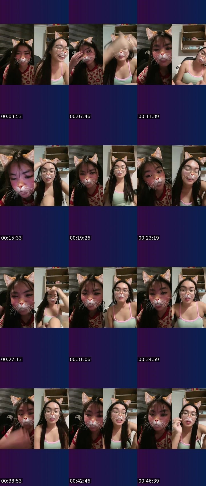 Contact-sheet preview of ꪑꫀꪮ᭙⋆ฅ's Liveme recording