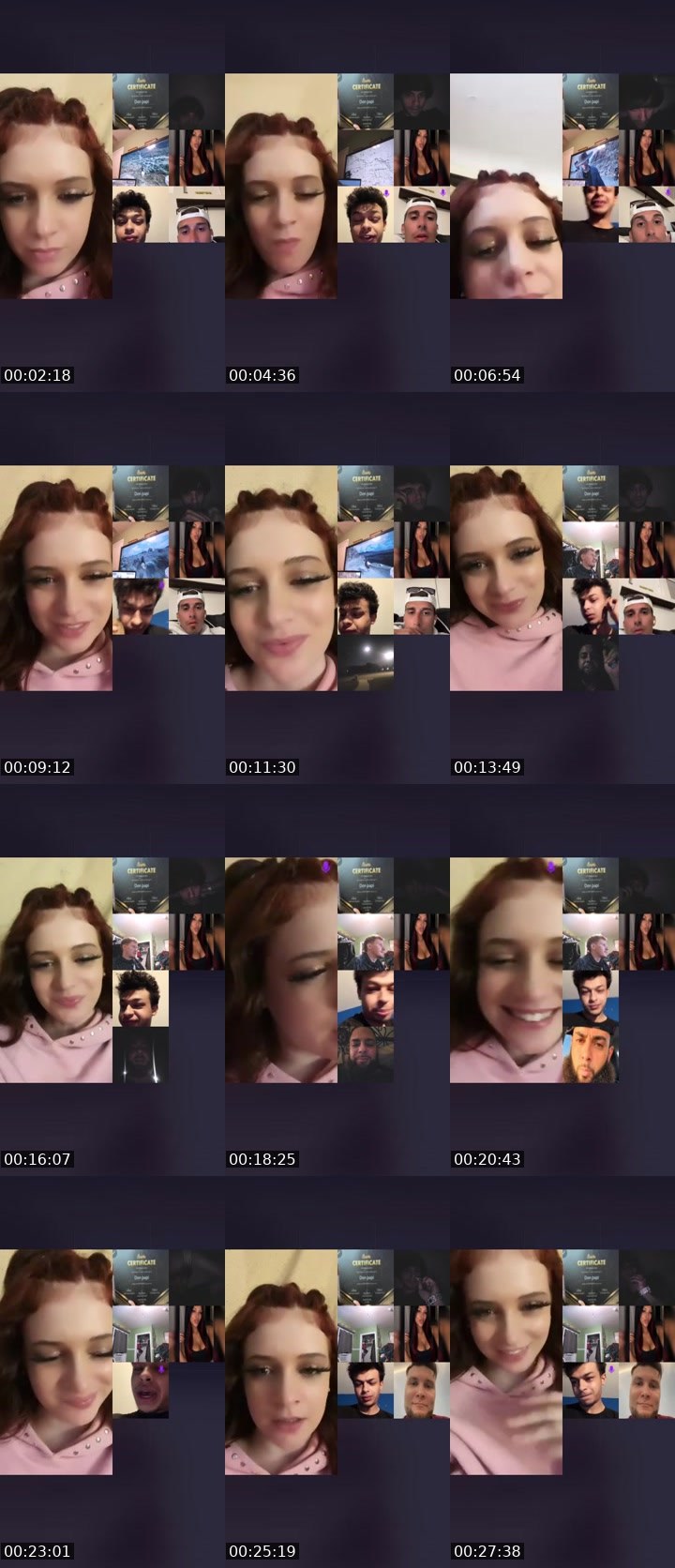 Contact-sheet preview of KITTYKITTEN❤️‍🔥❌🔱's Liveme recording
