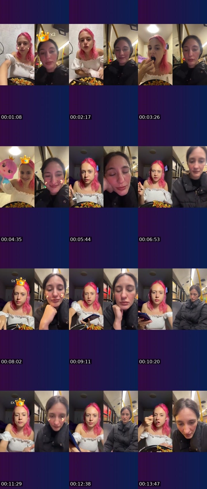 Contact-sheet preview of Olya_Pink🎀's Liveme recording